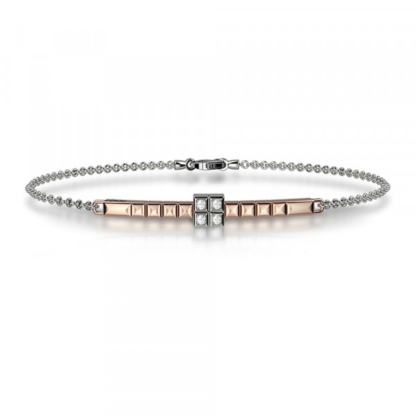 Bracciale in oro 750% con diamanti bianchi