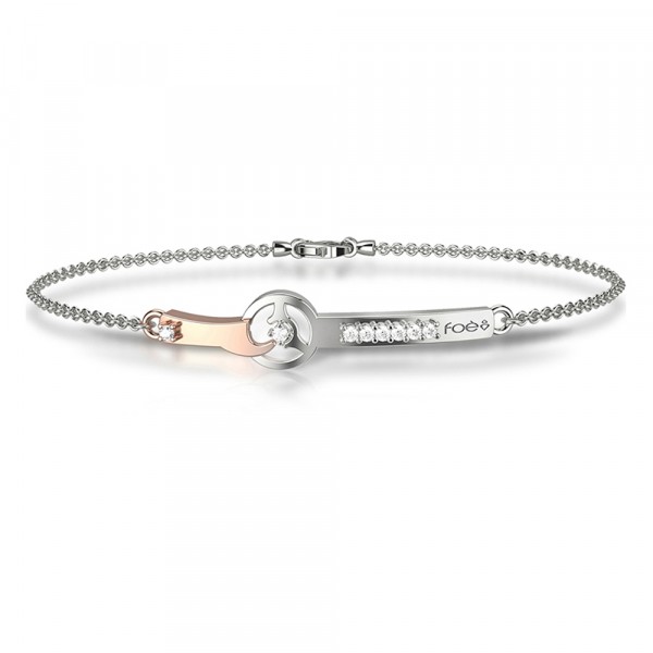 Bracciale in oro 750% con diamanti bianchi