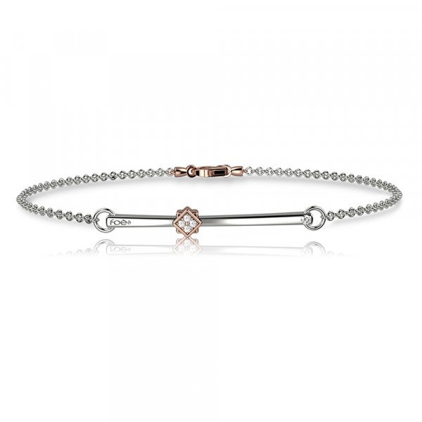 Bracciale in oro 750% con diamanti bianchi
