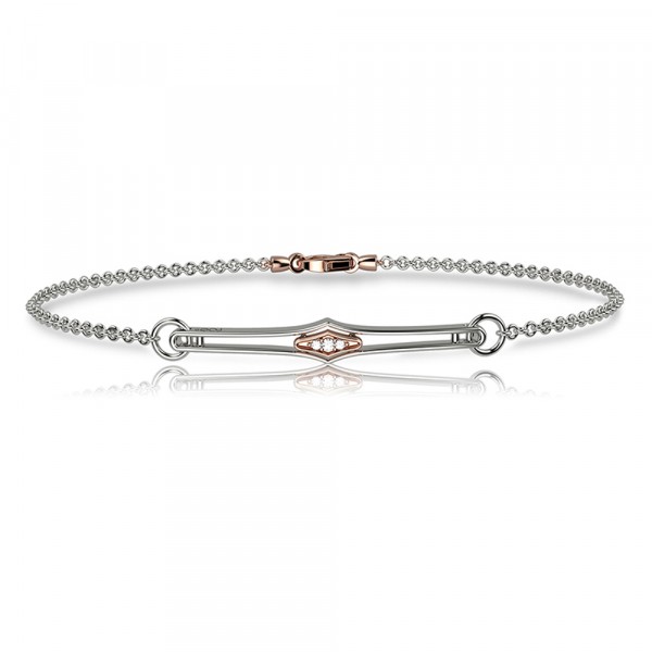 Bracciale in oro 750% con diamanti bianchi