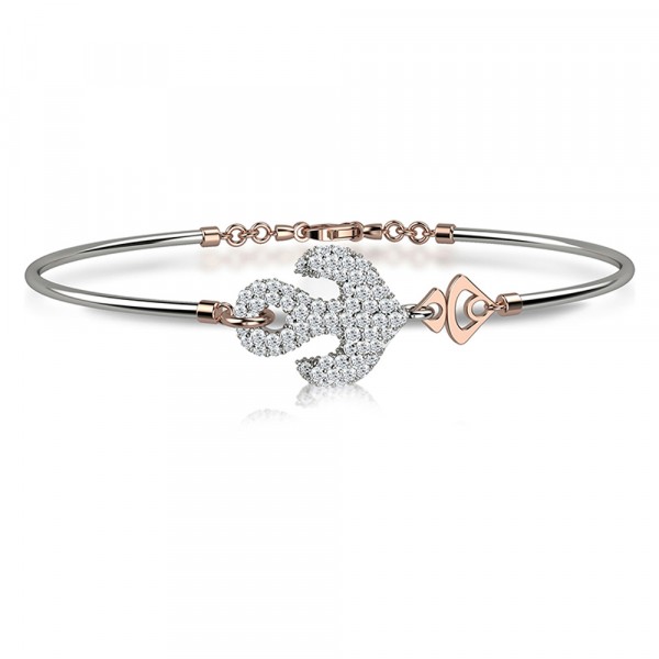 Bracciale in oro 750% con diamanti bianchi