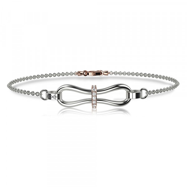 Bracciale in oro 750% con diamanti bianchi