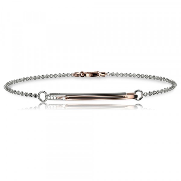 Bracciale in oro 750% con diamanti bianchi