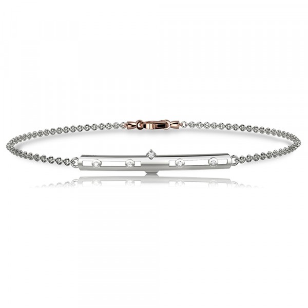 Bracciale in oro 750% con diamanti bianchi