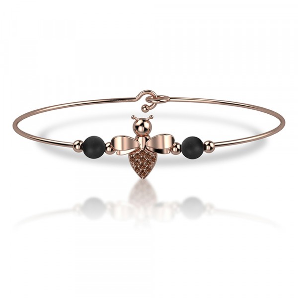 Bracciale in oro 750% con diamanti brown