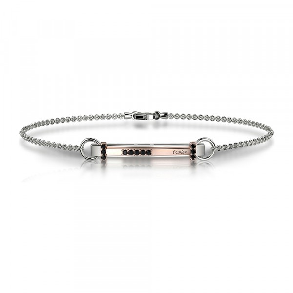 Bracciale in oro 750% con diamanti neri