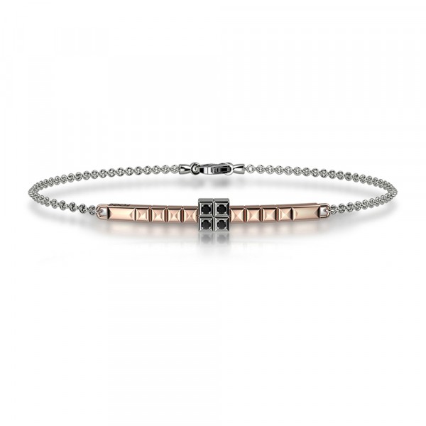 Bracciale in oro 750% con diamanti neri