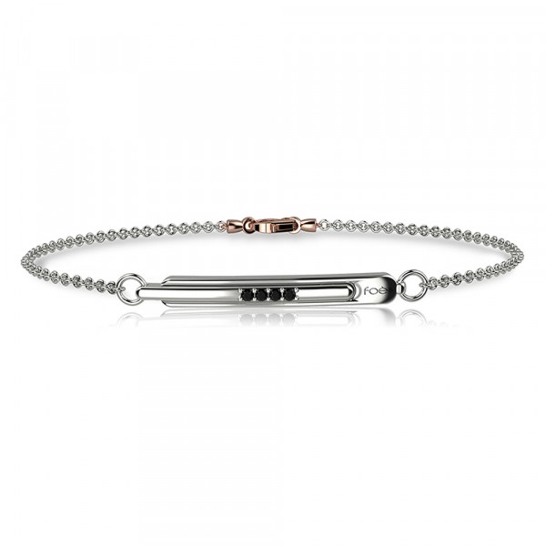 Bracciale in oro 750% con diamanti neri