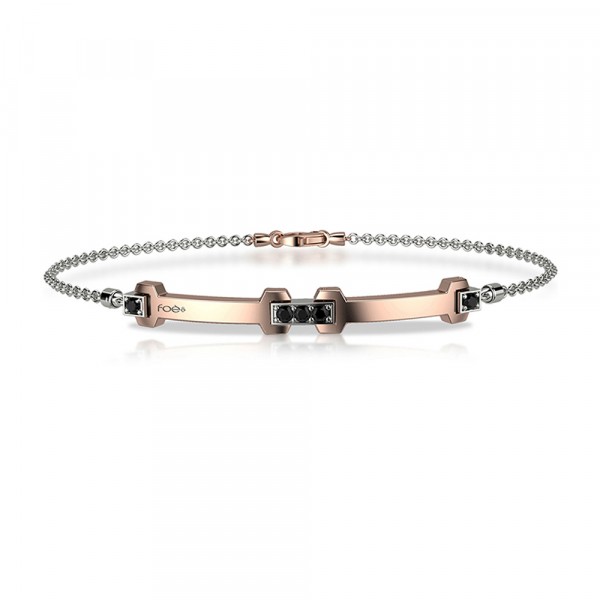 Bracciale in oro 750% con diamanti neri