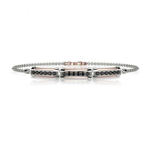 Bracciale in oro 750% con diamanti neri