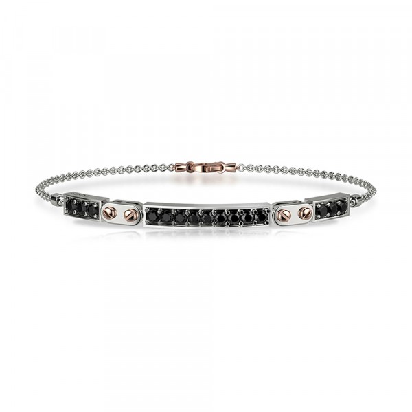 Bracciale in oro 750% con diamanti neri