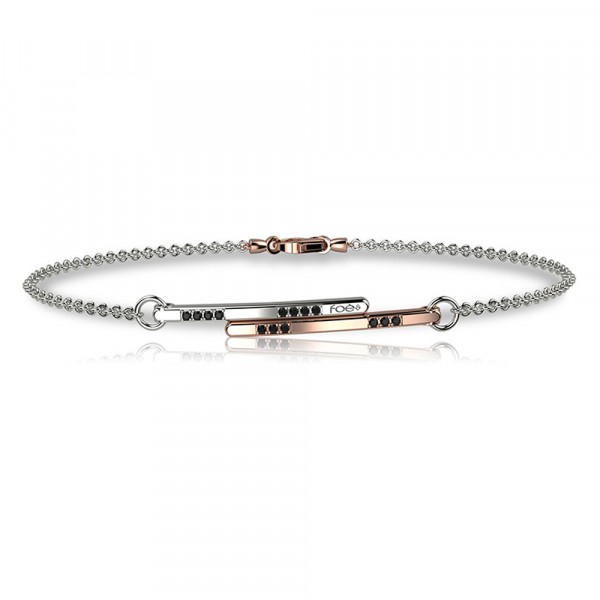 Bracciale in oro 750% con diamanti neri