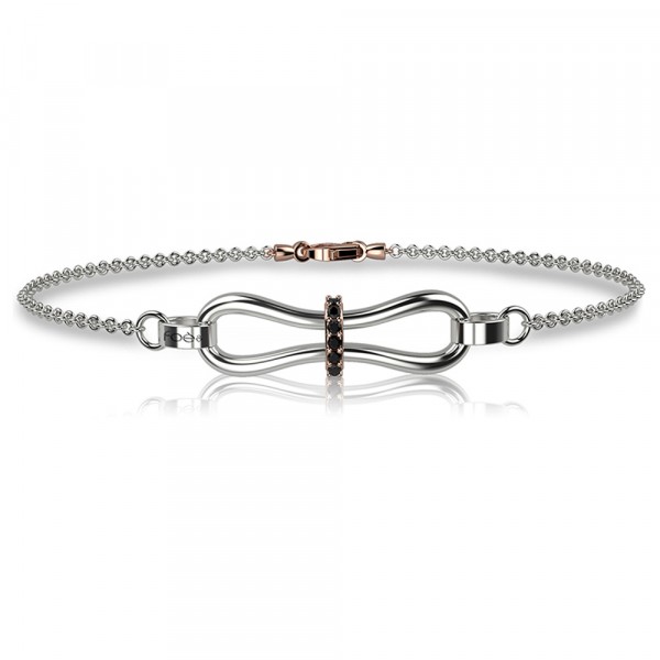 Bracciale in oro 750% con diamanti neri
