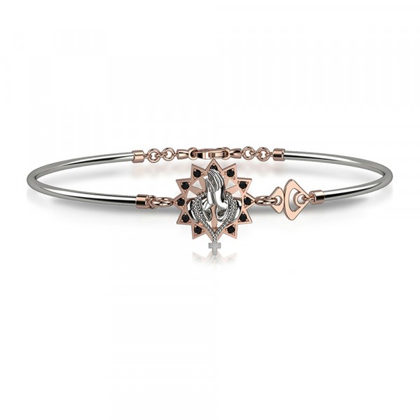 Bracciale in oro 750% con diamanti neri