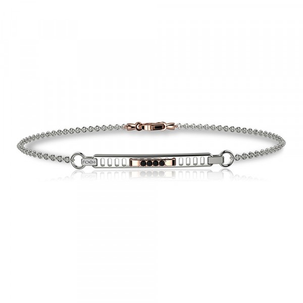 Bracciale in oro 750% con diamanti neri