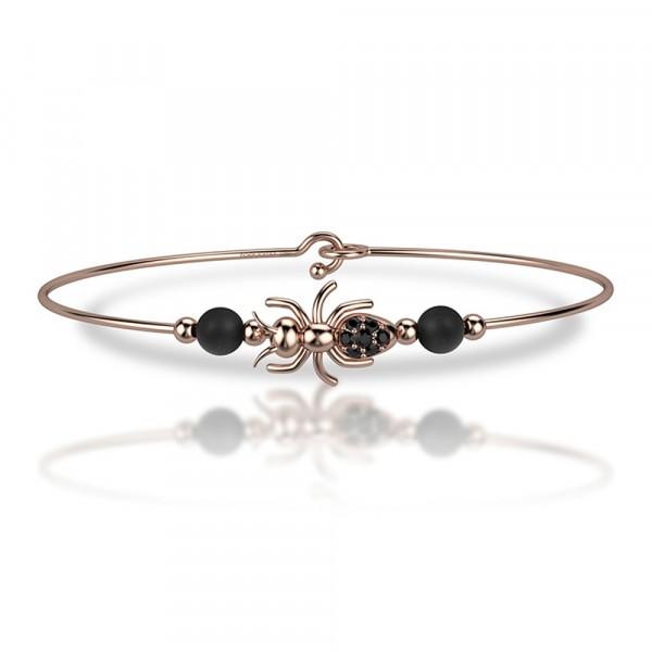 Bracciale in oro 750% con diamanti neri