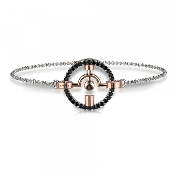 Bracciale in oro 750% con diamanti neri