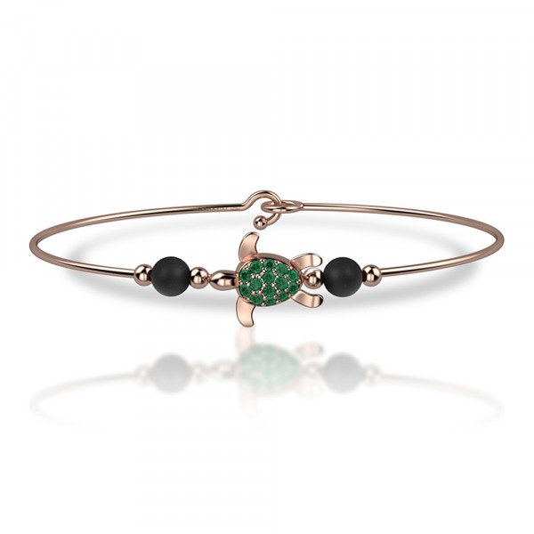 Bracciale in oro 750% con smeraldi