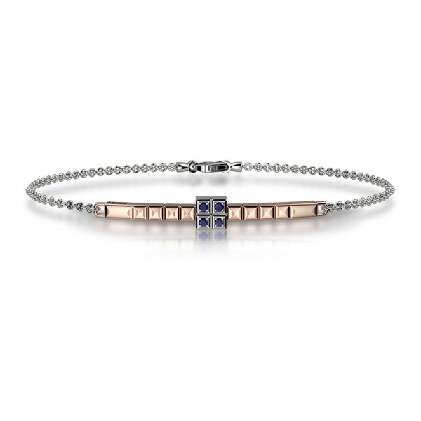 Bracciale in oro 750% con zaffiri