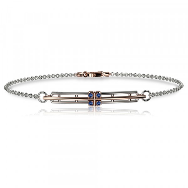 Bracciale in oro 750% con zaffiri