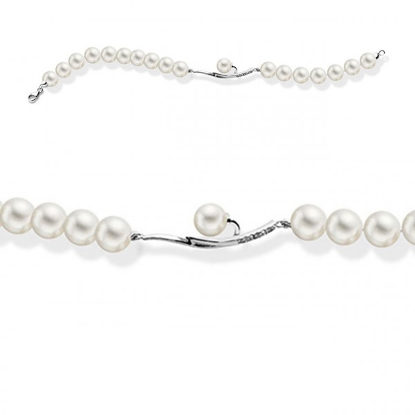 Bracciale perla con oro 750% e diamanti