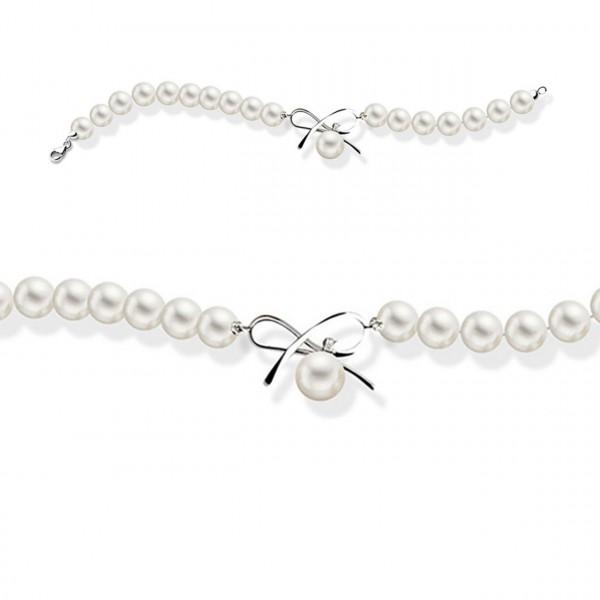 Bracciale perla con oro 750% e diamanti