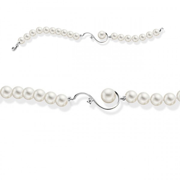 Bracciale perla con oro 750% e diamanti