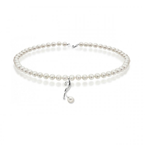 Collana perla con oro 750% e diamanti