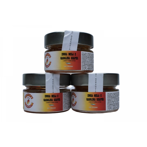 Confettura zucca, mela e Carolina Reaper Red - 100 g