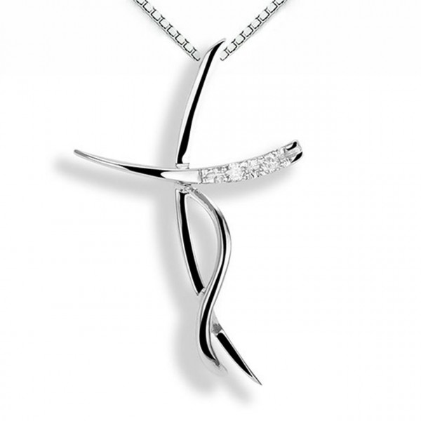 Croce in oro 750% con diamanti