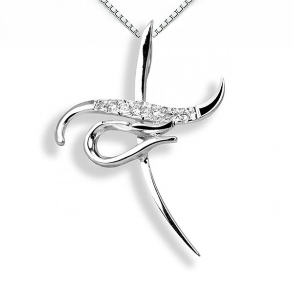 Croce in oro 750% con diamanti