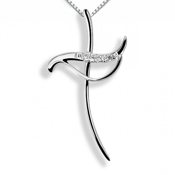 Croce in oro 750% con diamanti
