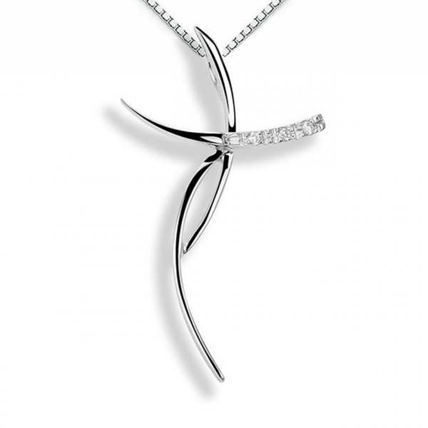 Croce in oro 750% con diamanti