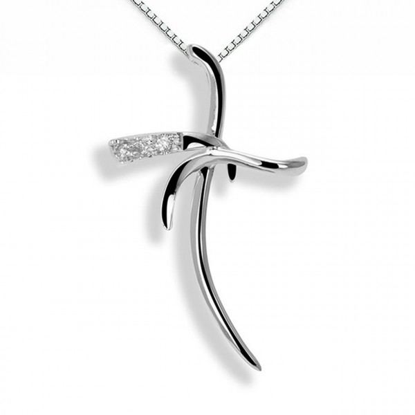 Croce in oro 750% con diamanti