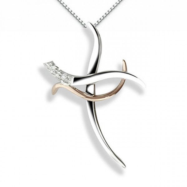 Croce in oro 750% con diamanti