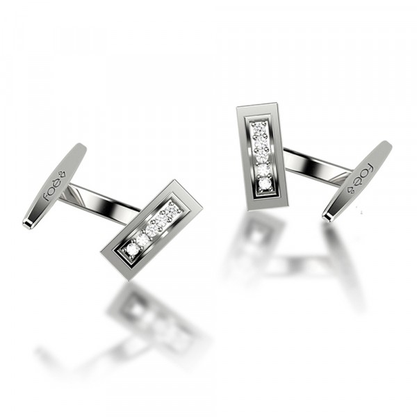 Gemelli in oro 750% con diamanti bianchi