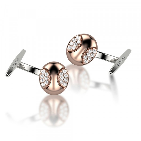Gemelli in oro 750% con diamanti bianchi