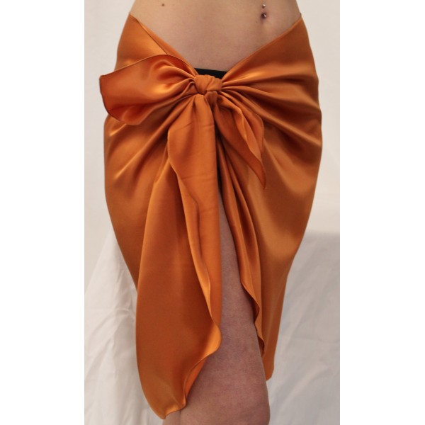 GONNELLINO RASO SETA ARANCIO 65X140