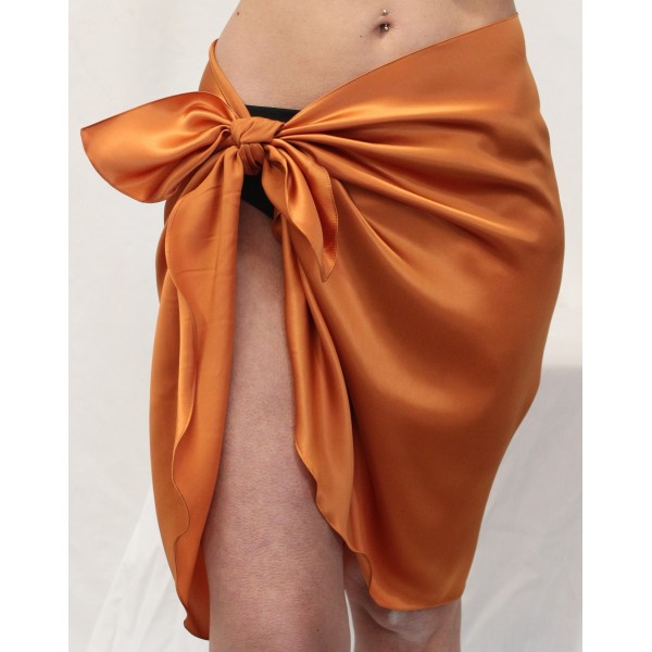 GONNELLINO RASO SETA ARANCIO 65X140