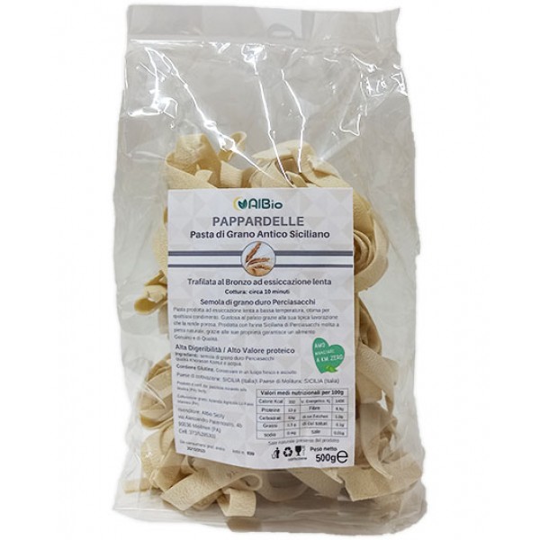 Pappardelle Pasta artigianale di perciasacchi grano antico
