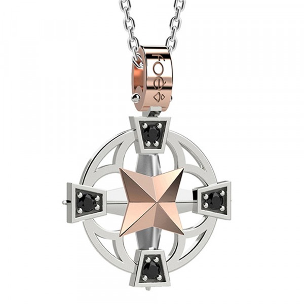 Pendente in oro 750% con diamanti neri
