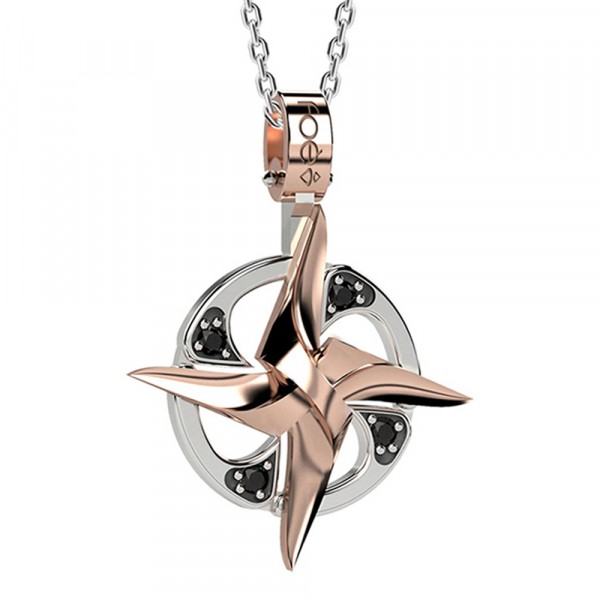 Pendente in oro 750% con diamanti neri