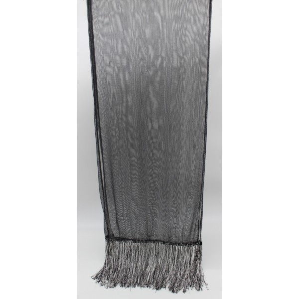 SCIARPA LUREX SETA NERO 45X200