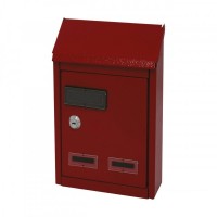 Cassetta postale acciaio verniciato rosso cm 18x6x25h - Modello Fitzgerald -