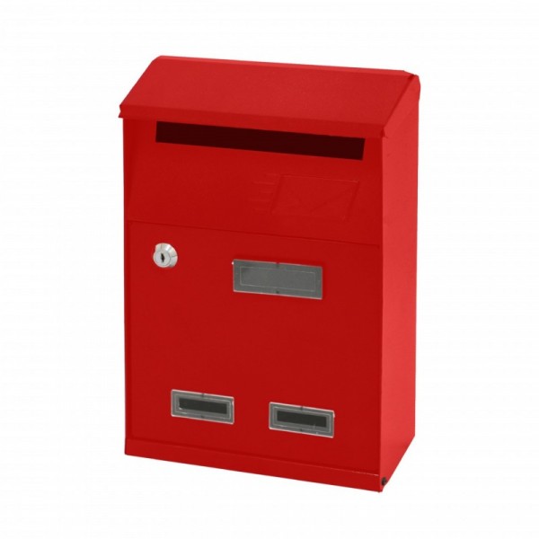 Cassetta Postale in Acciaio Rosso cm 21x10x33h - Modello Wilde -