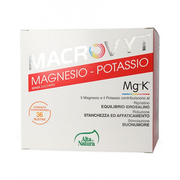 Macrovyt integratore Magnesio e potassio, vitamina c, acido folico