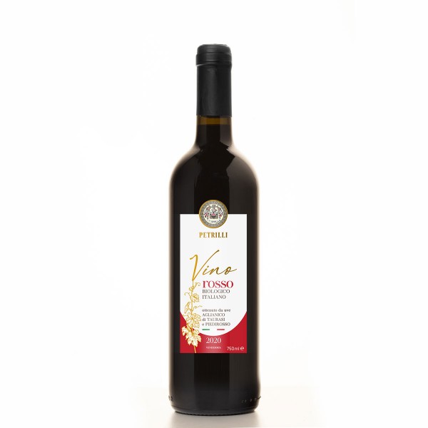 Vino rosso biologico 2020 bottiglia 0.75